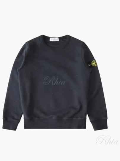 Kids Organic Cotton Fleece Sweatshirt Navy - STONE ISLAND - BALAAN 2