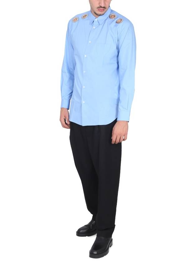 long sleeve shirt FJ B048 1 BLUE - COMME DES GARCONS - BALAAN 3