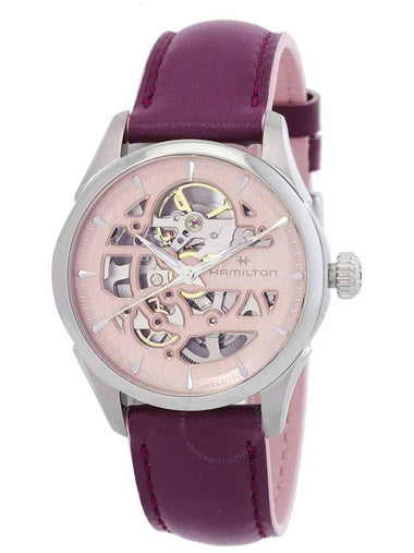 Hamilton Jazzmaster Skeleton Automatic Pink Dial Ladies Watch H32265870 - HAMILTON - BALAAN 1