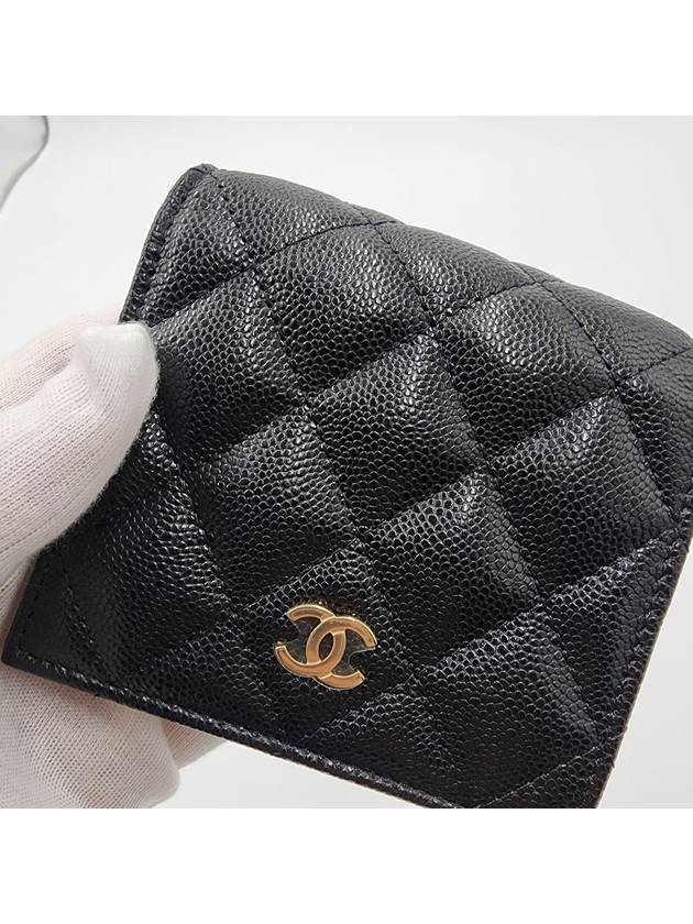 Classic caviar gold snap bi fold wallet AP3178 - CHANEL - BALAAN 4