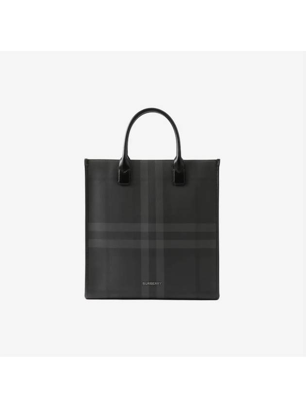 Slim Vertical Denny Tote Bag Charcoal - BURBERRY - BALAAN 5