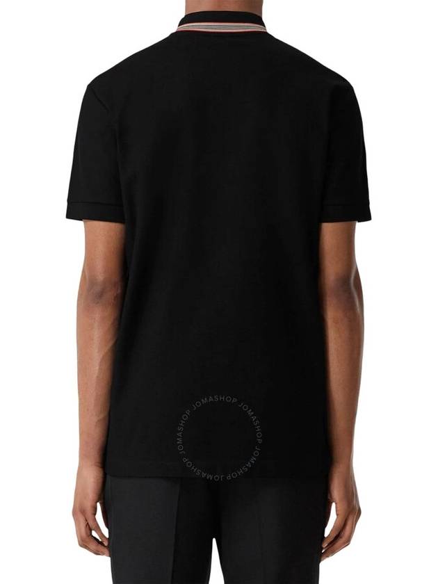 Icon Stripe Short Sleeve Polo Shirt Black - BURBERRY - BALAAN 3