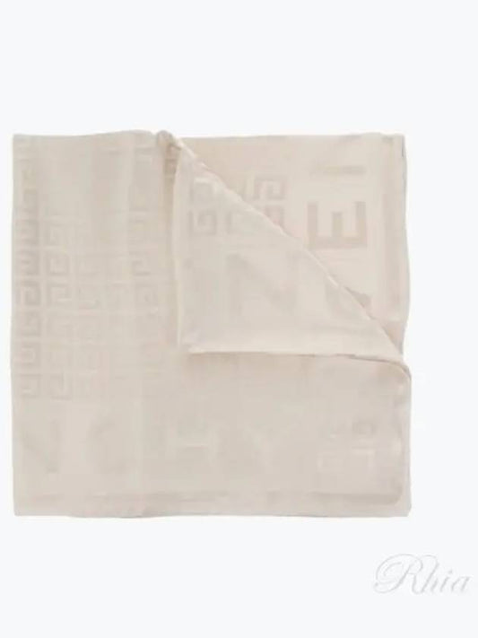 4G Shiny Silk Jacquard Scarf Ivory - GIVENCHY - BALAAN 2