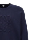 Debossed Anagram Wool Knit Top Navy - LOEWE - BALAAN 4