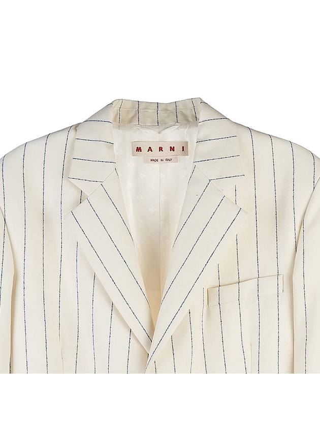 Striped Blazer Jacket White - MARNI - BALAAN 4