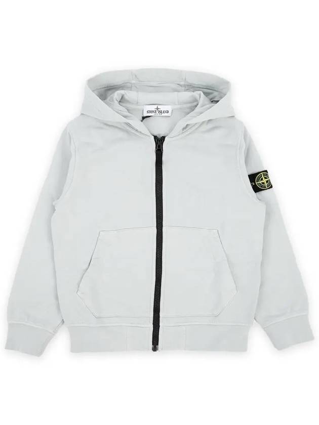 Kids Garment Dyed Heavy Weight Zip Up Hoodie Green - STONE ISLAND - BALAAN 2