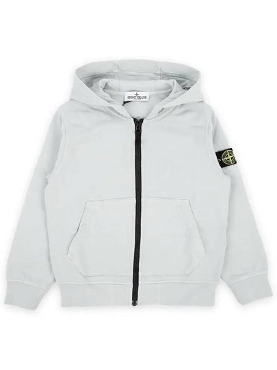 Kids Garment Dyed Heavy Weight Zip Up Hoodie Green - STONE ISLAND - BALAAN 2