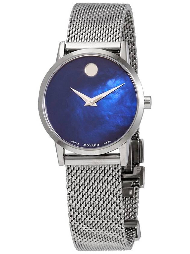 Movado Museum Classic Blue Mother of Pearl Dial Ladies Watch 0607425 - MOVADO - BALAAN 1