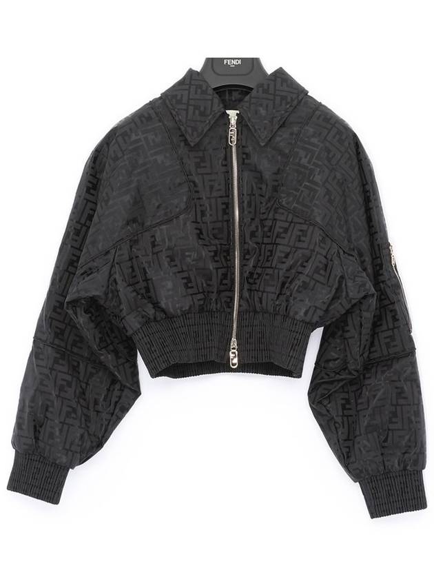 Women's Monogram Logo Bomber Jacket Black - FENDI - BALAAN 3