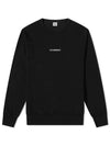 Light Fleece Logo Sweatshirt Black - CP COMPANY - BALAAN 2