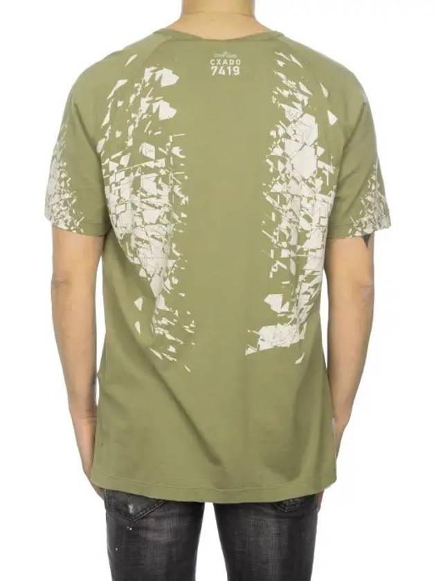 Shadow Project Back Printing Pocket Short Sleeve T-Shirt Green - STONE ISLAND - BALAAN 6