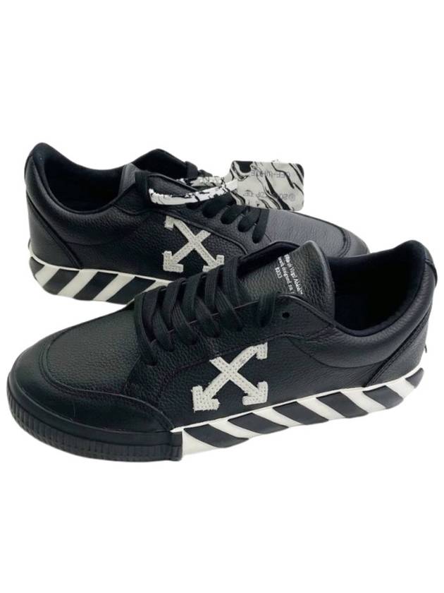 Vulcanized Leather Low-Top Sneakers Black - OFF WHITE - BALAAN 3