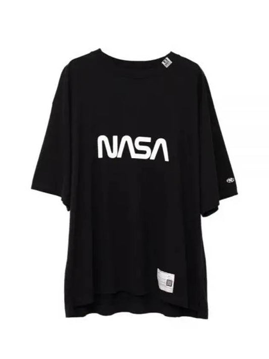 A12TS662 BLACK NASA logo print t-shirt - MIHARA YASUHIRO - BALAAN 1