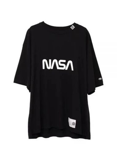 24 A12TS662 BLACK NASA logo print t shirt - MIHARA YASUHIRO - BALAAN 1