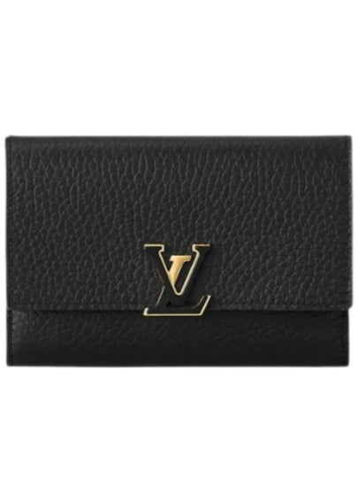 Capucines Taurillon Leather Medium Wallet Black Pink - LOUIS VUITTON - BALAAN 2