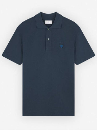 Bold Fox Head Patch Comfort Short Sleeve Polo Shirt Ink Blue - MAISON KITSUNE - BALAAN 2