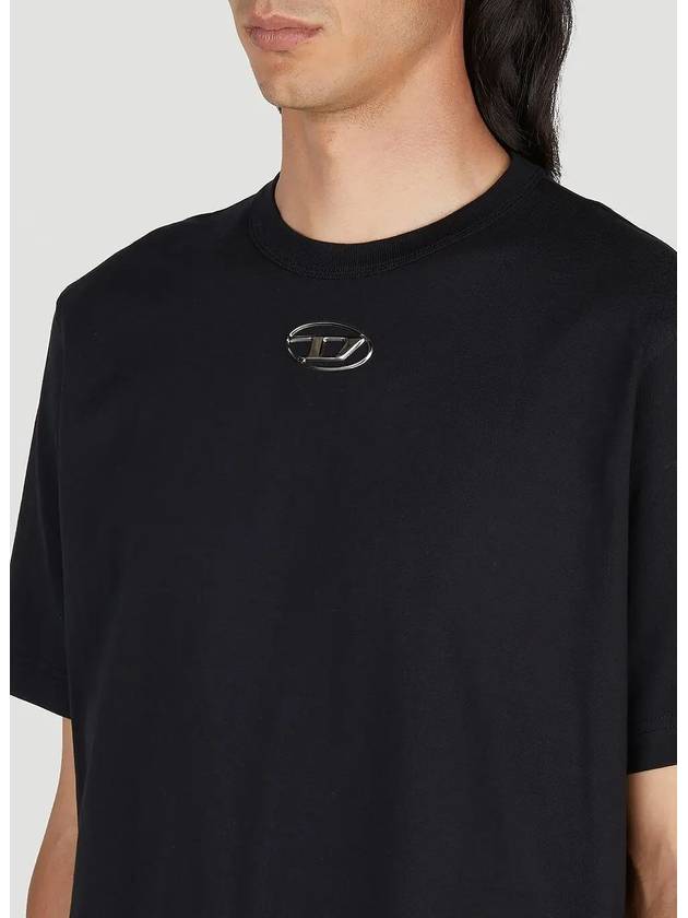 T Just OD Crew Neck Cotton Short Sleeve T-Shirt Black - DIESEL - BALAAN 3