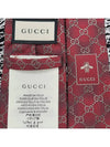 GG Pattern Slim Silk Tie Red - GUCCI - BALAAN 6