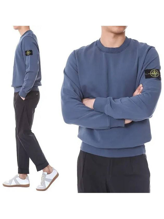 Wappen Patch Crew Neck Sweatshirt Dark Blue - STONE ISLAND - BALAAN 2