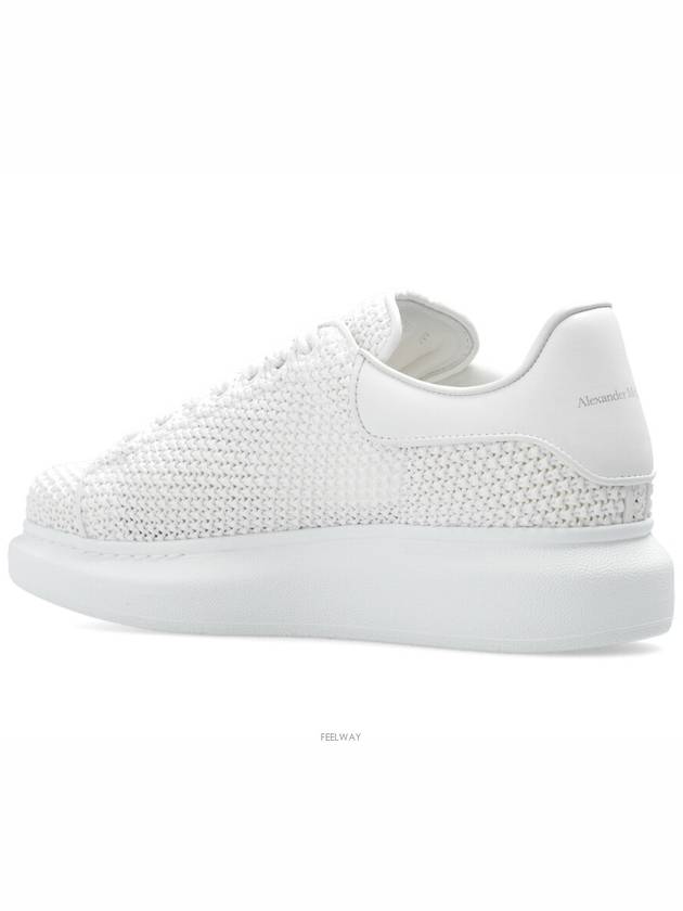 Round Toe Knitted Low Top Sneakers White - ALEXANDER MCQUEEN - BALAAN 5