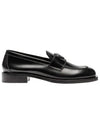 Unlined Brushed Leather Loafers Black - PRADA - BALAAN 2