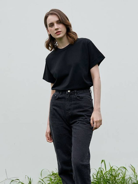 Fleur cotton t-shirt black - LAMARO - BALAAN 1