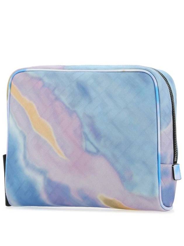 toiletry zipper pouch bag light blue - FENDI - BALAAN 3