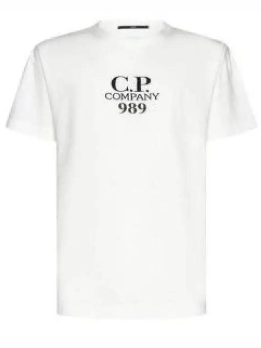 20/1 Jersey Boxy Logo Short Sleeve T-Shirt White - CP COMPANY - BALAAN 2