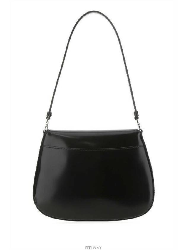 Cleo Brushed Flap Shoulder Bag Black - PRADA - BALAAN 4