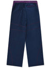 Connected PantsNavy Unisex Nylon Straight Pants Navy - PHOS333 - BALAAN 3