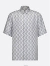 CD Diamond Silk Twill Short Sleeved Shirt Deep Grey - DIOR - BALAAN 6