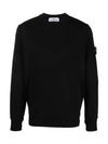 Wappen Patch Garment Dyed Sweatshirt Black - STONE ISLAND - BALAAN 2