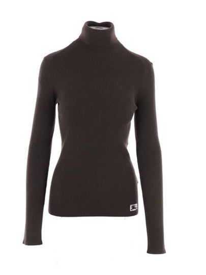 Equestrian Night Wool Blend Turtleneck Otter - BURBERRY - BALAAN 2