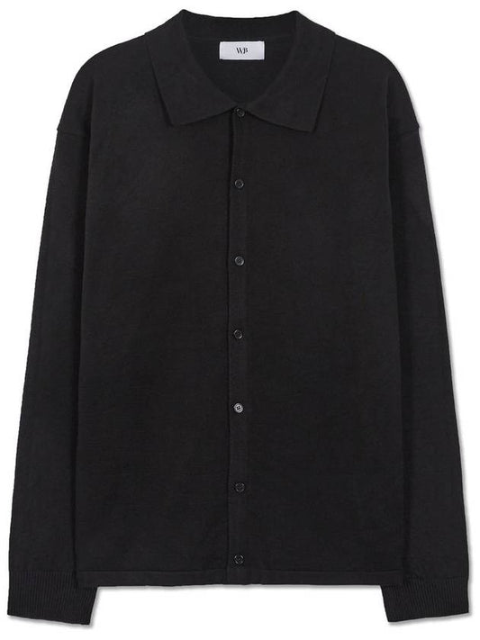 Mercy semi over high neck collar cardigan BLACK - WEST GRAND BOULEVARD - BALAAN 1