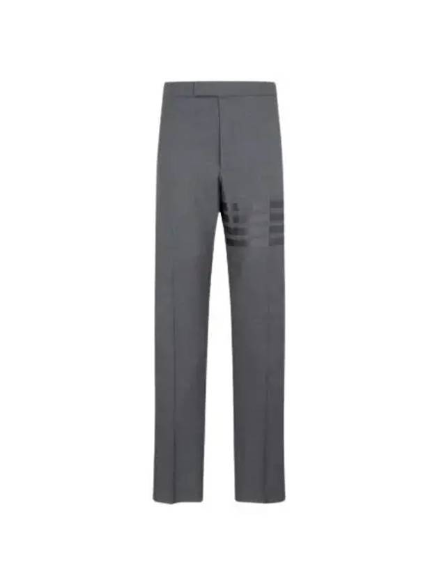 Diagonal Plain Weave Classic Wool Slacks Grey - THOM BROWNE - BALAAN 2