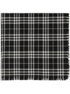 checkered cashmere blend scarf 8100089 - BURBERRY - BALAAN 1