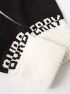 logo two-tone cashmere gloves black white - BURBERRY - BALAAN 4