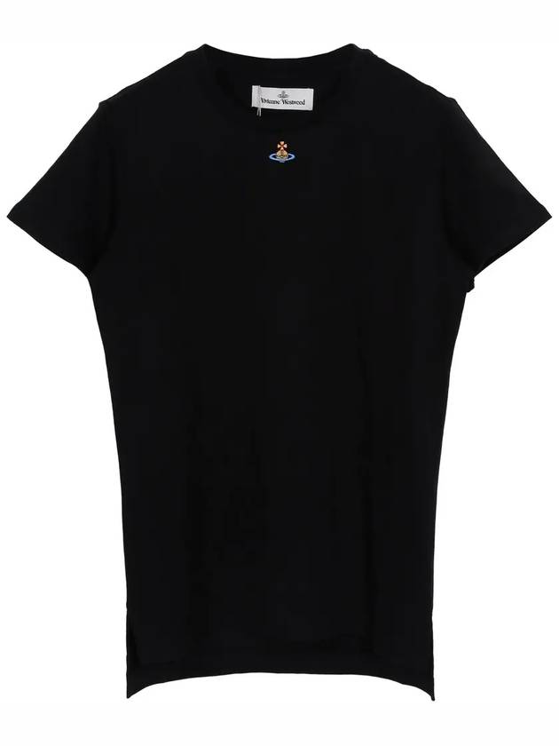 Embroided ORB Peru Short Sleeve T-Shirt Black - VIVIENNE WESTWOOD - BALAAN 2