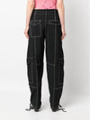 High Waist Cargo Track Pants Black - GANNI - BALAAN 4