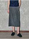 Stripe Long Skirt Gray - CORCA - BALAAN 1