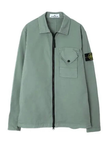 Stretch cotton gabardine overshirt regular fit - STONE ISLAND - BALAAN 1