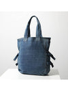 Logo Denim Tote Bag Blue - CELINE - BALAAN 4