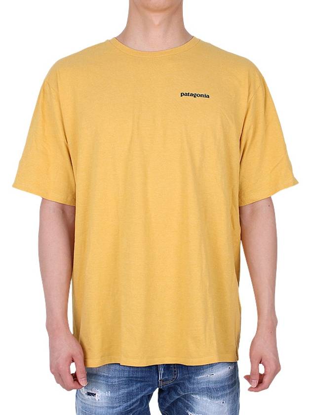 P 6 Logo Responsibili Short Sleeve T-Shirt Surfboard Yellow - PATAGONIA - BALAAN 3