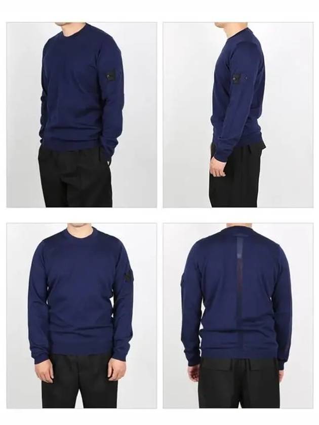 Men's Shadow Lens Wappen Knit Top Navy - STONE ISLAND - BALAAN 3