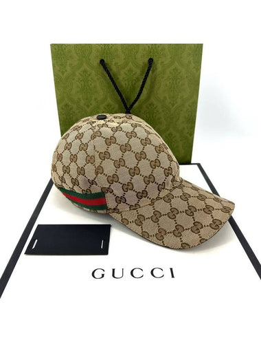 Web Three Stripes GG Ball Cap Hat - GUCCI - BALAAN 1