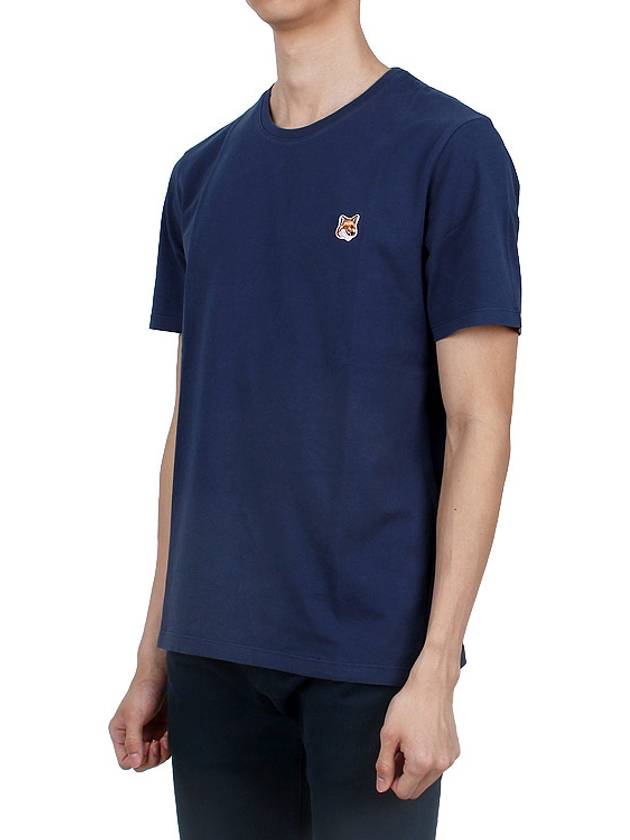 Fox Head Patch Classic Short Sleeve T-Shirt Ink Blue - MAISON KITSUNE - BALAAN 4