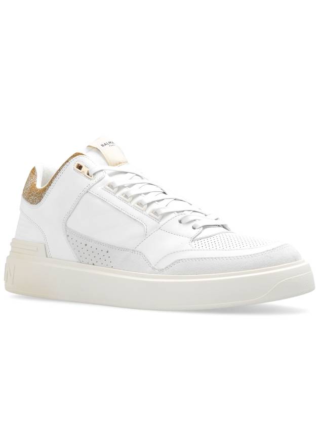 B Court Leather Mid-top Sneakers White Beige - BALMAIN - BALAAN 5