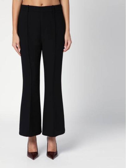 Veneta Flare High Waist Pants Black - BOTTEGA VENETA - BALAAN 2