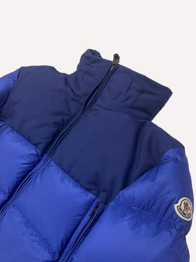 Patch Faiveley High Neck Back Logo Goose Down Padding Blue - MONCLER - BALAAN 4