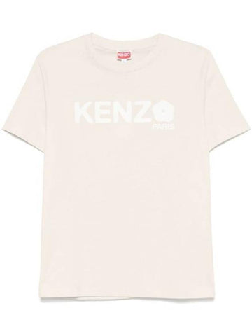 Boke Flower 2.0 Short Sleeve T-Shirt Cream - KENZO - BALAAN 1